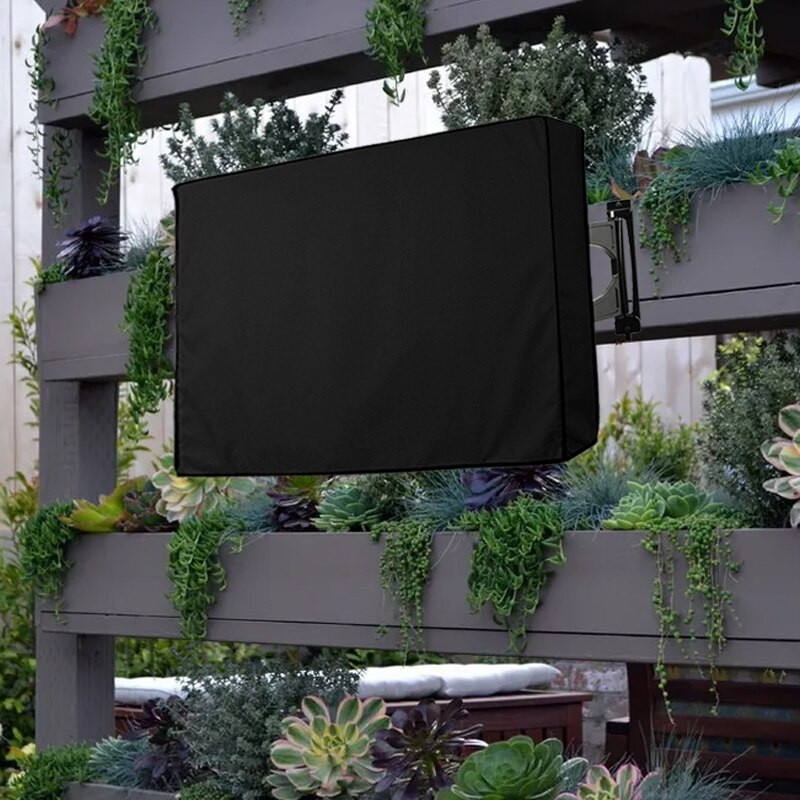 Lauko televizoriaus ekrano dangtelis nuo dulkių vandeniui atsparus dangtelis Aukštos kokybės Oksfordo televizoriaus dėklo televizoriaus dangtelis nuo 22`` iki 38`` colių