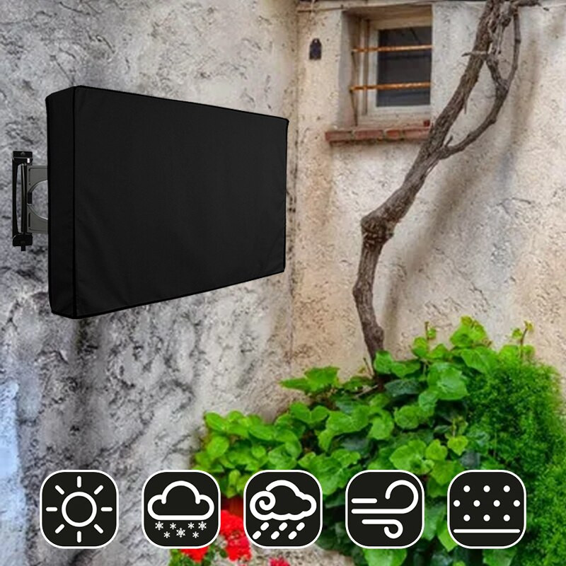 Lauko televizoriaus ekrano dangtelis nuo dulkių vandeniui atsparus dangtelis Aukštos kokybės Oksfordo televizoriaus dėklo televizoriaus dangtelis nuo 22`` iki 38`` colių