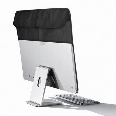 Прахоустойчив капак за 24-инчов iMac дисплей PU кожен капак за защита от прах PU заден джоб за калъф за компютър Apple