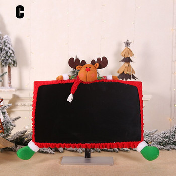 Χριστουγεννιάτικο κάλυμμα οθόνης υπολογιστή 3D Cartoon Φανελένιο προστατευτικό οθόνης Χριστουγεννιάτικη διακόσμηση JS22