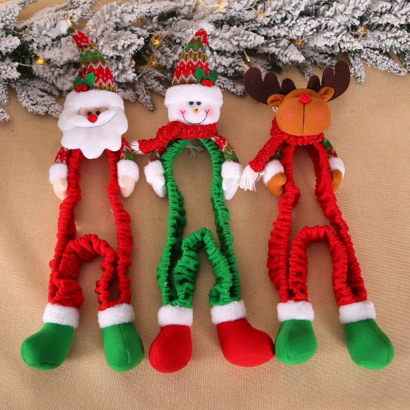 Vianočný kryt na počítačový monitor, 3D kreslený flanelový ochranný rámček obrazovky, vianočná dekorácia JS22