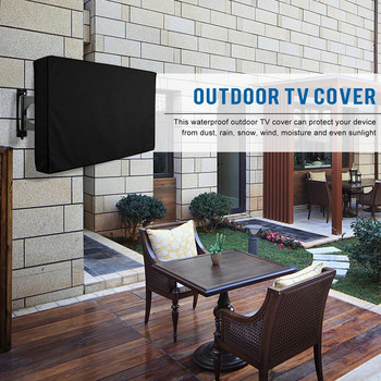 Αδιάβροχο κάλυμμα τηλεόρασης εξωτερικού χώρου με προστασία από τη σκόνη Μαύρο 22\