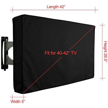 AFBC външно покритие за телевизор 600D полиестер устойчив на атмосферни влияния протектор за телевизор с плосък екран за 40-42 инча външен телевизор с плосък екран