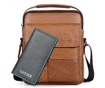 Pánska ležérna taška z eko kože s nápisom