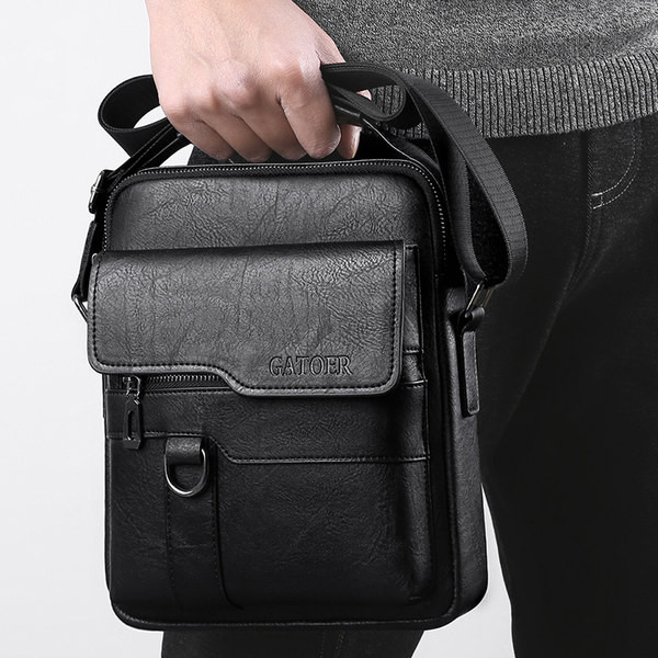 Pánska ležérna taška z eko kože s nápisom