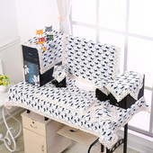 Husă computer de birou din in simplă Set TV Şcoală Birou Accesorii decor pentru uz casnic Capac pentru praf pentru computer LCD Husă pentru monitor Prosop