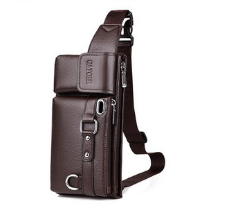 Vyriška odinė rankinė su keliais skyreliais juosmeniui