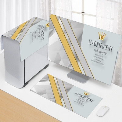 3PCS Νέου ευρωπαϊκού στυλ Απλό κάλυμμα υπολογιστή Κάλυμμα σκόνης Κάλυμμα επιτραπέζιου υπολογιστή Οθόνη LCD Προστατευτικό κάλυμμα υποδοχής πληκτρολογίου