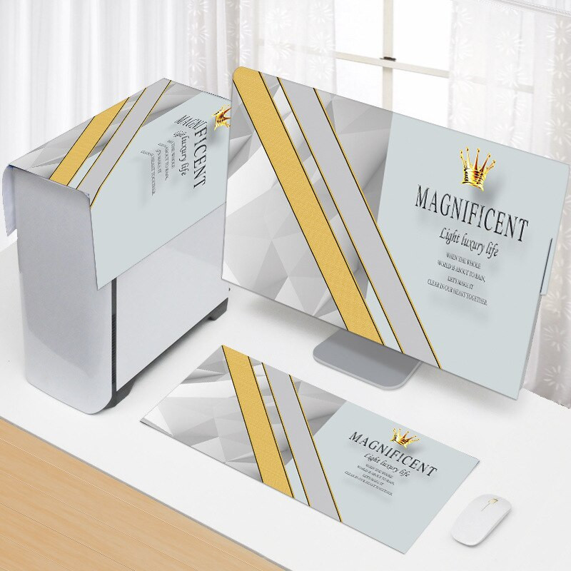 3PCS Νέου ευρωπαϊκού στυλ Απλό κάλυμμα υπολογιστή Κάλυμμα σκόνης Κάλυμμα επιτραπέζιου υπολογιστή Οθόνη LCD Προστατευτικό κάλυμμα υποδοχής πληκτρολογίου