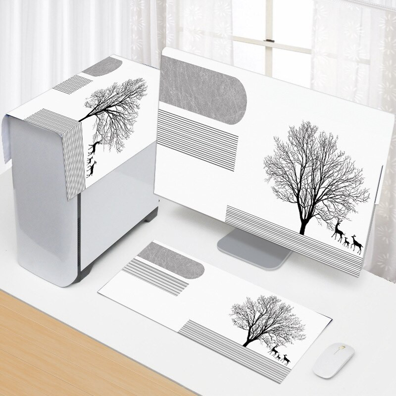 3PCS Νέου ευρωπαϊκού στυλ Απλό κάλυμμα υπολογιστή Κάλυμμα σκόνης Κάλυμμα επιτραπέζιου υπολογιστή Οθόνη LCD Προστατευτικό κάλυμμα υποδοχής πληκτρολογίου