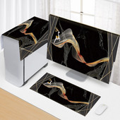 3PCS TV kryt v európskom štýle jednoduchý kryt počítača kryt proti prachu stolný počítač kryt LCD monitor klávesnica ochranný kryt hostiteľa