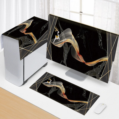 3PCS TV kryt v európskom štýle jednoduchý kryt počítača kryt proti prachu stolný počítač kryt LCD monitor klávesnica ochranný kryt hostiteľa