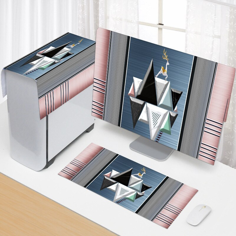 3PCS TV kryt v európskom štýle jednoduchý kryt počítača kryt proti prachu stolný počítač kryt LCD monitor klávesnica ochranný kryt hostiteľa