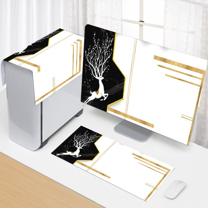 3PCS TV kryt v európskom štýle jednoduchý kryt počítača kryt proti prachu stolný počítač kryt LCD monitor klávesnica ochranný kryt hostiteľa