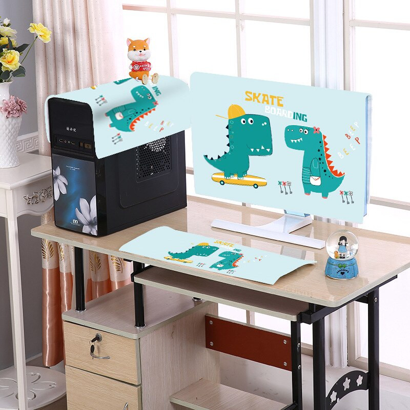 3 v 1 tlačený kryt na stolný počítač, ochranný kryt na 22/24/27-palcovú klávesnicu s LCD obrazovkou, pre domácnosť