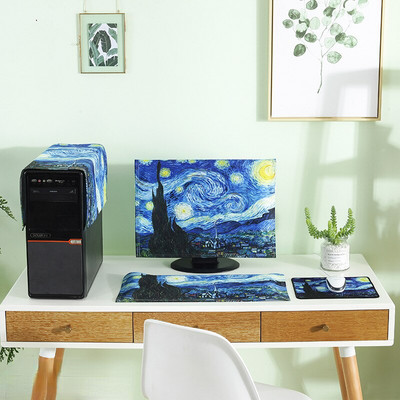 Κάλυμμα 3 επιτραπέζιου υπολογιστή για τη σκόνη 17-27 ιντσών Προστατευτικό κάλυμμα οθόνης LCD υποδοχής πληκτρολογίου για οικιακά καλύμματα σκόνης