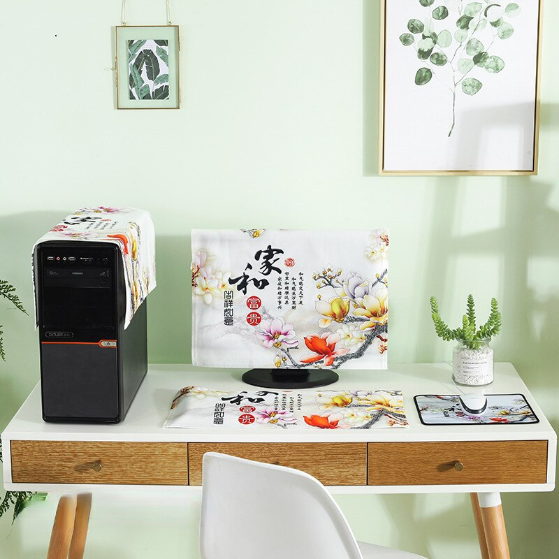 Κάλυμμα 3 επιτραπέζιου υπολογιστή για τη σκόνη 17-27 ιντσών Προστατευτικό κάλυμμα οθόνης LCD υποδοχής πληκτρολογίου για οικιακά καλύμματα σκόνης