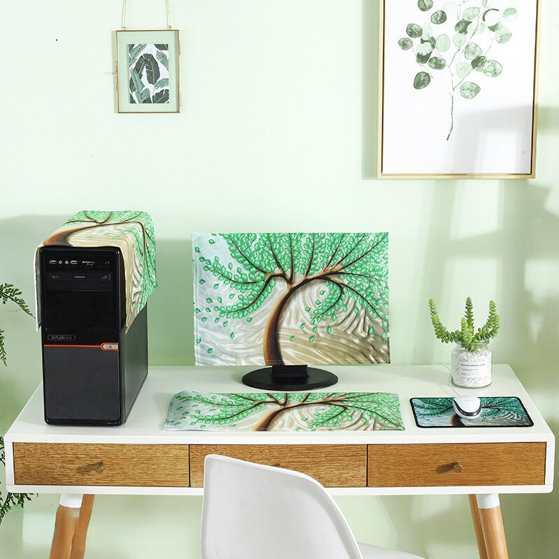 Κάλυμμα 3 επιτραπέζιου υπολογιστή για τη σκόνη 17-27 ιντσών Προστατευτικό κάλυμμα οθόνης LCD υποδοχής πληκτρολογίου για οικιακά καλύμματα σκόνης