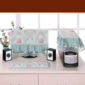 3PCS Fabric Lace Fabric Επιτραπέζιου υπολογιστή Κάλυμμα για τη σκόνη Κάλυμμα υπολογιστή Κάλυμμα ενός μηχανήματος Προστατευτικό κάλυμμα οθόνης LCD Πανί