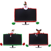 Vianočný kryt na LCD monitor, domáci/kancelárske potreby, párty, TV monitor, Santa Claus, snehuliak, los, netkaný kryt, dekorácia atmosféry