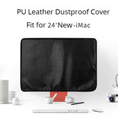 Horúci výpredaj PU koženého krytu pre 24-palcový displej IMAC, protiprachový kryt, zadné vrecko pre magickú klávesnicu a myš, protiprachový kryt pre počítač