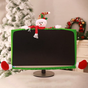Коледен капак за компютър 3D коледна украса Прахоустойчив защитен капак за коледен декор за домашен офис TS2