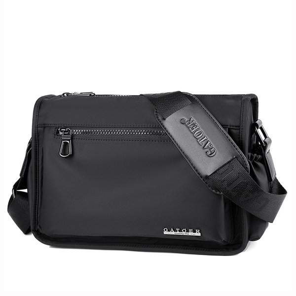 Pánska textilná taška cez rameno - čierno-modrá farba