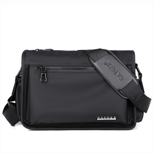 Pánska textilná taška cez rameno - čierno-modrá farba