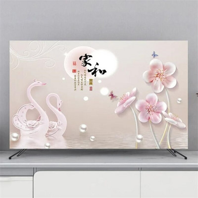 Husa TV Protectie Husa de praf Agatator de uz casnic Husa de praf TV LCD Acasa Decor universal cu flori Simplu de inalta calitate
