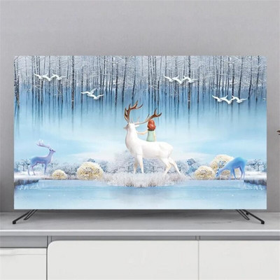 Husa TV Protectie Husa de praf Agatator de uz casnic Husa de praf TV LCD Acasa Decor universal cu flori Simplu de inalta calitate