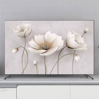 Husa TV Protectie Husa de praf Agatator de uz casnic Husa de praf TV LCD Acasa Decor universal cu flori Simplu de inalta calitate