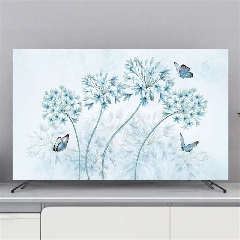 Husa TV Protectie Husa de praf Agatator de uz casnic Husa de praf TV LCD Acasa Decor universal cu flori Simplu de inalta calitate