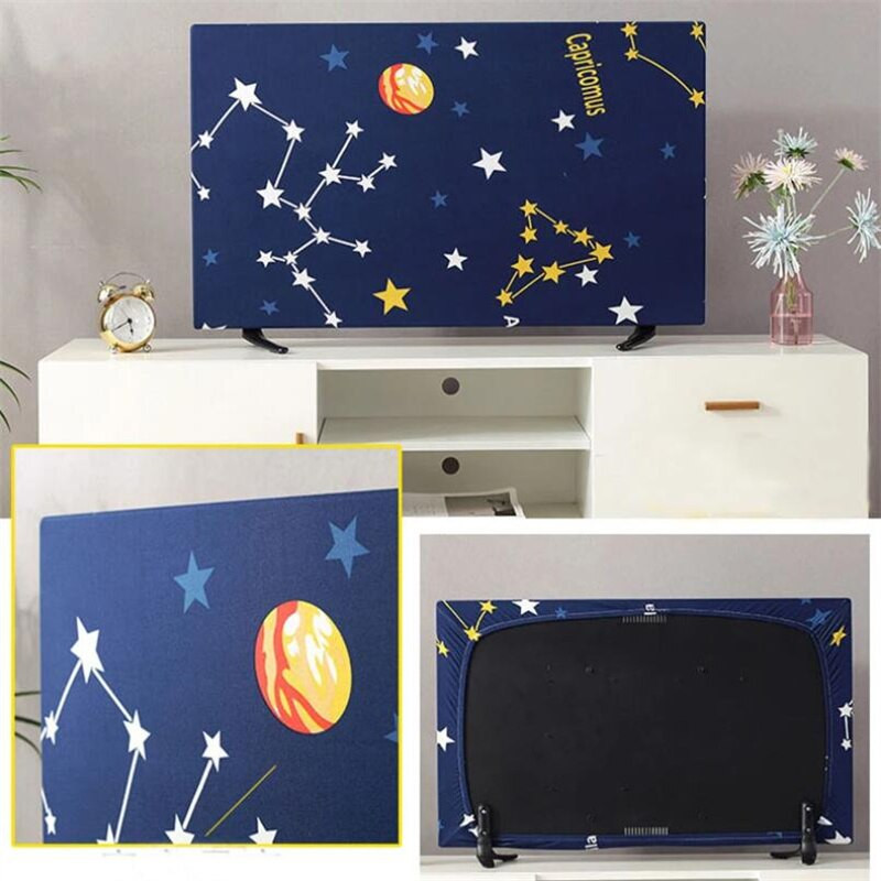 Nový ochranný kryt na televízor, kryt na prach pre domácnosť, závesný kryt na LCD televízor, polyesterový kryt, látkový, univerzálna bytová dekorácia, 32-50 palcov