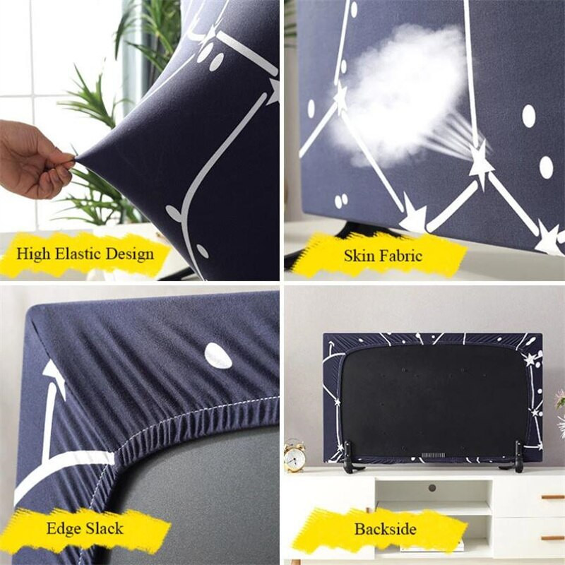Nový ochranný kryt na televízor, kryt na prach pre domácnosť, závesný kryt na LCD televízor, polyesterový kryt, látkový, univerzálna bytová dekorácia, 32-50 palcov