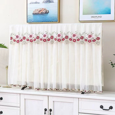 Prachotesný kryt na TV, severská čipka, ochranný kryt na televíznu obrazovku, bytová dekorácia, 32", 40", 43", 55", 65", nový prírastok, doprava zdarma