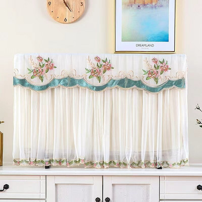 Prachotesný kryt na TV, severská čipka, ochranný kryt na televíznu obrazovku, bytová dekorácia, 32", 40", 43", 55", 65", nový prírastok, doprava zdarma