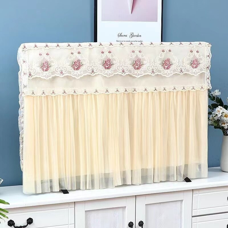 Prachotesný kryt na TV, severská čipka, ochranný kryt na televíznu obrazovku, bytová dekorácia, 32", 40", 43", 55", 65", nový prírastok, doprava zdarma