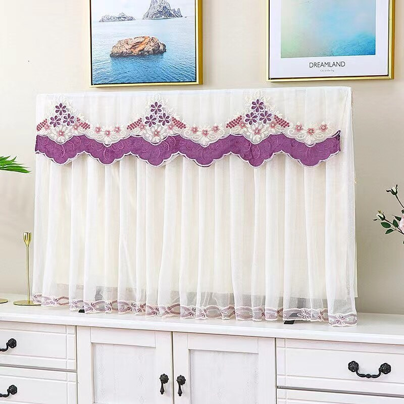 Prachotesný kryt na TV, severská čipka, ochranný kryt na televíznu obrazovku, bytová dekorácia, 32", 40", 43", 55", 65", nový prírastok, doprava zdarma