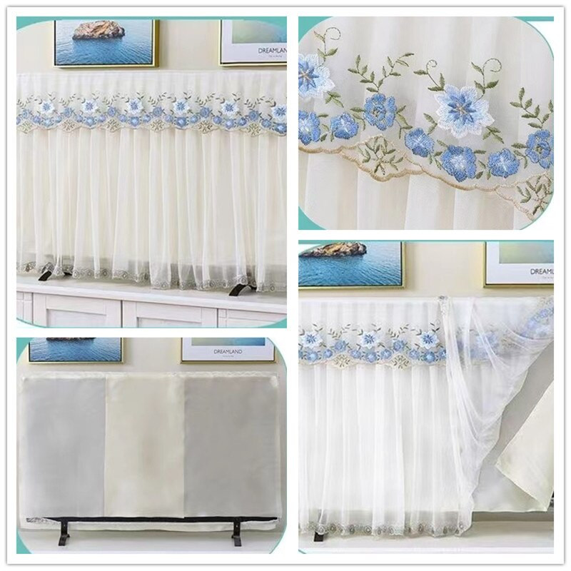 Prachotesný kryt na TV, severská čipka, ochranný kryt na televíznu obrazovku, bytová dekorácia, 32", 40", 43", 55", 65", nový prírastok, doprava zdarma