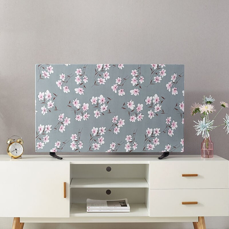 1 ks ochranný kryt na televízor, závesný stolný LCD televízor, univerzálny kryt na televízor, 19-55 palcov, univerzálna kvetinová bytová dekorácia