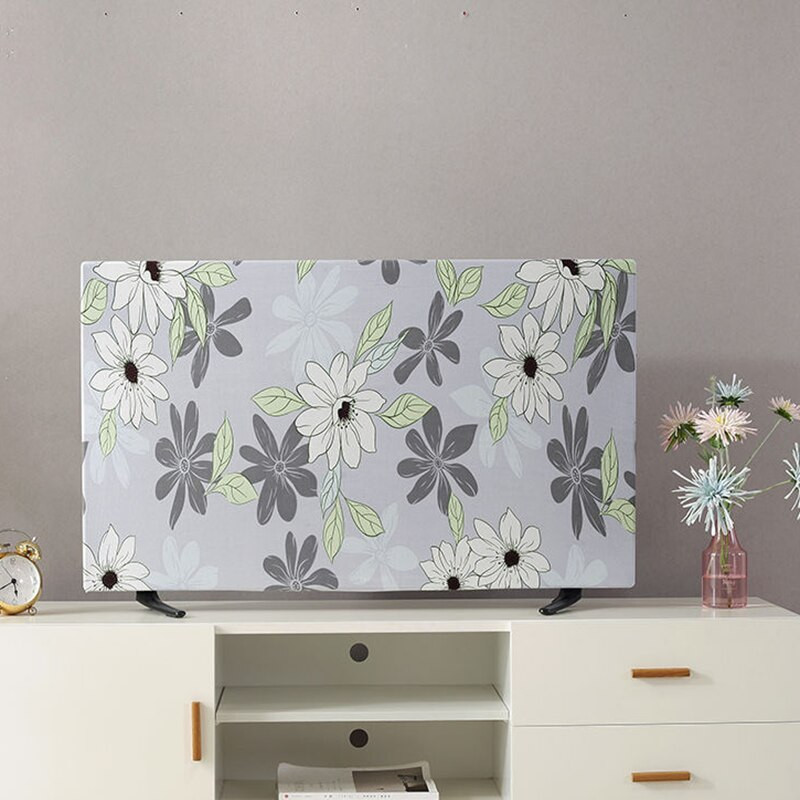 1 ks ochranný kryt na televízor, závesný stolný LCD televízor, univerzálny kryt na televízor, 19-55 palcov, univerzálna kvetinová bytová dekorácia