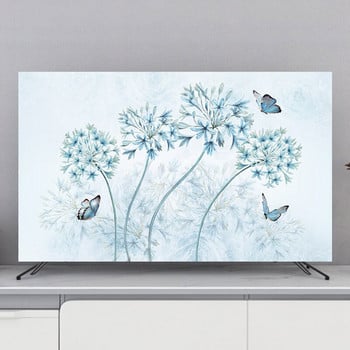 1PC Προστασία τηλεόρασης Κάλυμμα σκόνης Οικιακή κρεμαστά επιφάνεια εργασίας LCD τηλεόραση Universal Dust Cover Πανί 32-55 ιντσών Universal λουλούδι διακόσμηση σπιτιού