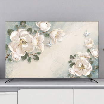 1PC Προστασία τηλεόρασης Κάλυμμα σκόνης Οικιακή κρεμαστά επιφάνεια εργασίας LCD τηλεόραση Universal Dust Cover Πανί 32-55 ιντσών Universal λουλούδι διακόσμηση σπιτιού