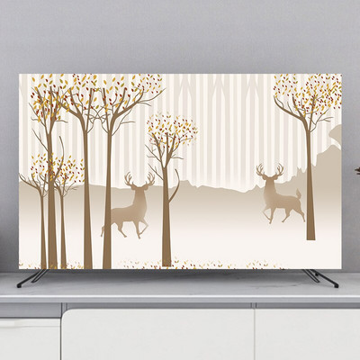 1 ks ochranný kryt na televízor, závesný stolný LCD televízor, univerzálny kryt na televízor, 32-55 palcov, univerzálna kvetinová bytová dekorácia