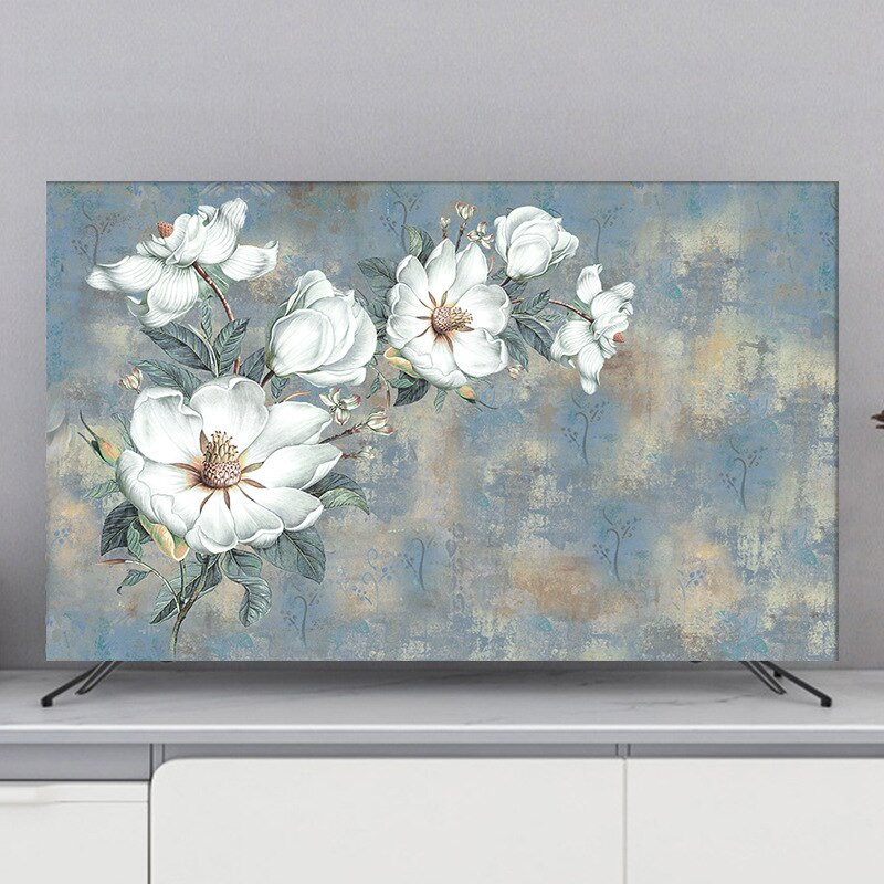1 ks ochranný kryt na televízor, závesný stolný LCD televízor, univerzálny kryt na televízor, 32-55 palcov, univerzálna kvetinová bytová dekorácia