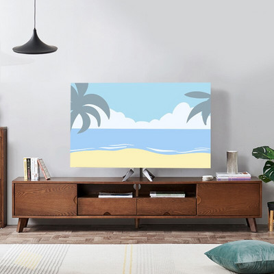 Nová potlač s elastickou silou na televízor, kryt na televízor, 32-75 palcov, jednoduchý a moderný európsky štýl