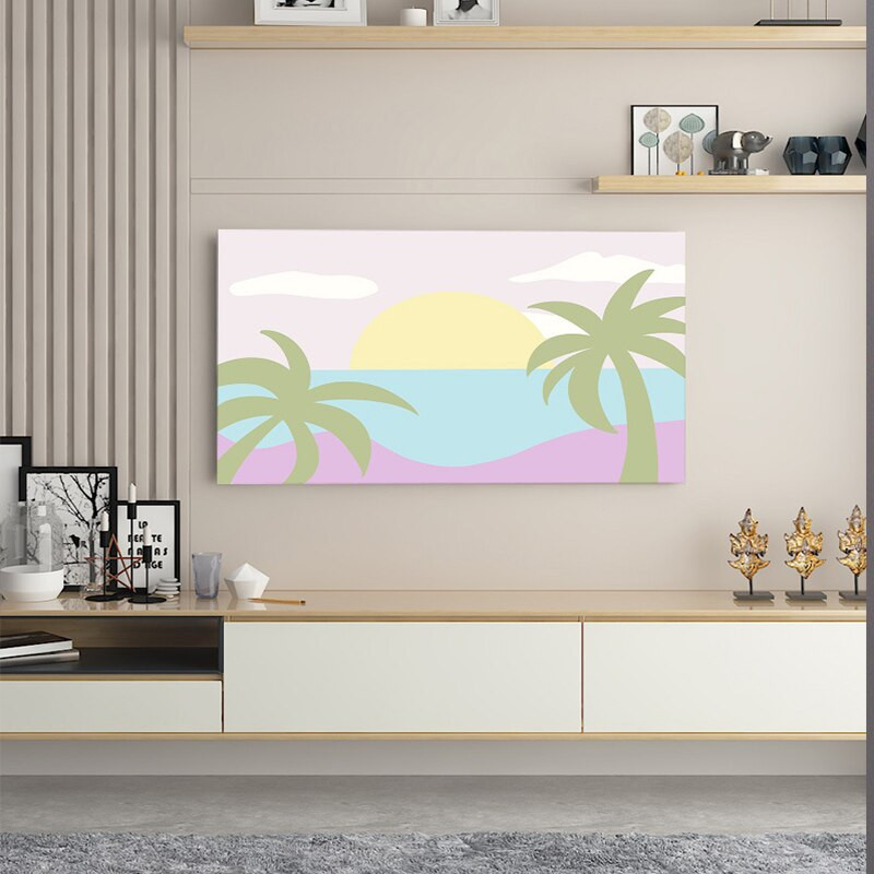 Nová potlač s elastickou silou na televízor, kryt na televízor, 32-75 palcov, jednoduchý a moderný európsky štýl