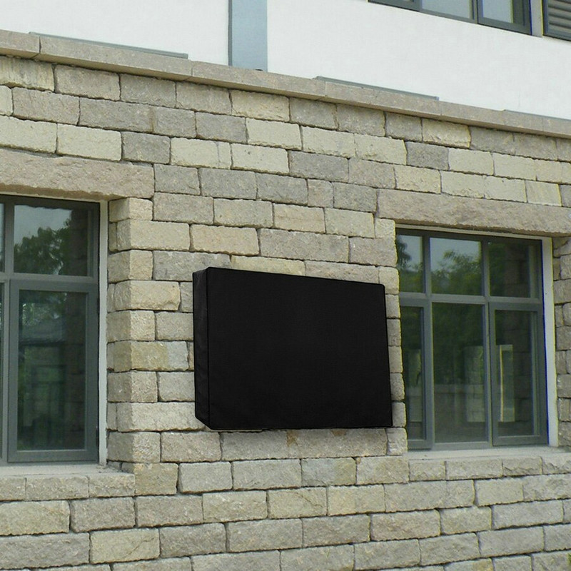 Kryt na TV, vonkajší, odolný voči poveternostným vplyvom, čierny, oxfordský, s uhlopriečkou obrazovky 30-70"