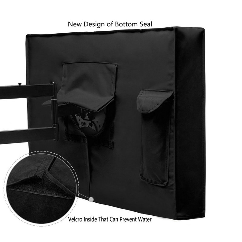 Vonkajší kryt na TV obrazovku, prachotesný, vodotesný, vysoko kvalitný oxfordský čierny televízor, puzdro na TV 30'' až 70''