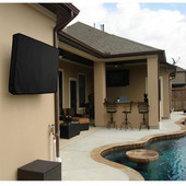 Vodotesný vonkajší kryt na TV, prachotesný kryt, čierny oxfordský kryt na TV, 22 až 70 palcov